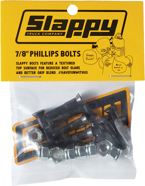 SLAPPY 7/8" PHILLPIS BOLTS SET BLACK