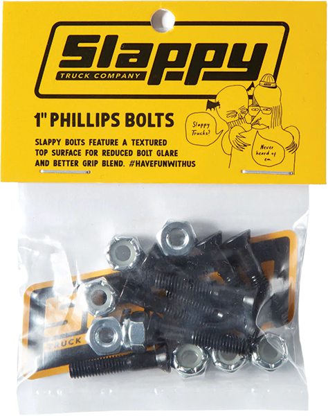 SLAPPY 1" PHILLIPS BOLTS SET BLACK