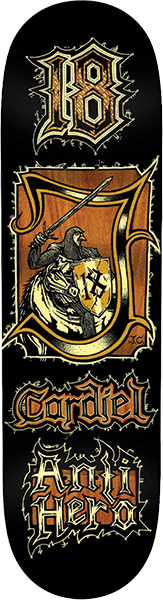 ANTI HERO CARDIEL MEDIEVAL DECK-8.62 BLACK