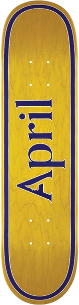 APRIL OG LOGO MINI DECK-7.5 YELLOW/PURPLE