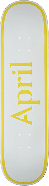 APRIL OG LOGO TWIN DECK-8.25 YELLOW/WHITE