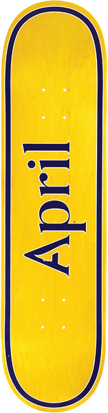APRIL OG LOGO DECK-8.75 YELLOW/PURPLE