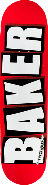 BAKER BRAND LOGO DECK-8.5 RED/WHITE