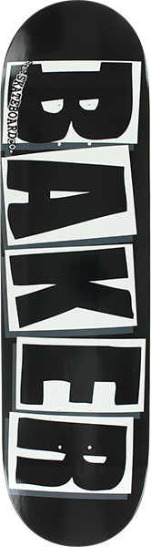 BAKER BRAND LOGO DECK-8.0 BLK/WHT