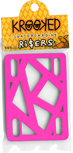 KROOKED RISER PADS 1/8" HOT PINK single set