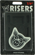 PIG 1/4" HARD RISERS BLACK single set