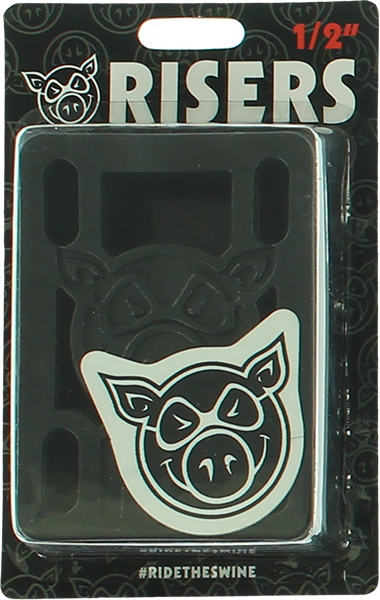 PIG 1/2" HARD RISERS BLACK single set