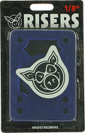 PIG PILES 1/8" SOFT RISERS/SHOCK BLUE single set
