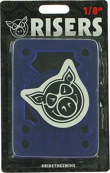 PIG PILES 1/8" SOFT RISERS/SHOCK BLUE single set