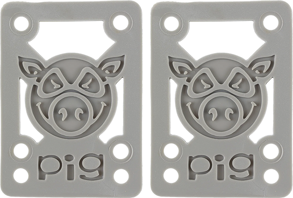 PIG PILES 1/8" SOFT RISERS/SHOCK GREY single set