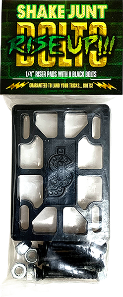 SHAKE JUNT RISEUP 1/4" RISER PADS/ BOLTS COMBO BLK