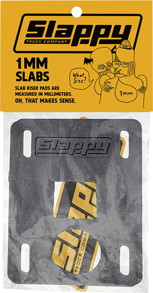 SLAPPY SLABS LOW RISERS SET 1MM BLACK 2PCS