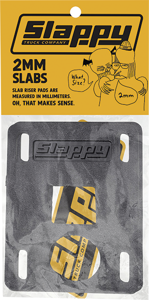 SLAPPY SLABS LOW RISERS SET 2MM BLACK 2PCS