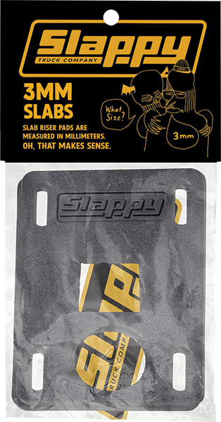 SLAPPY SLABS LOW RISERS SET 3MM BLACK 2PCS