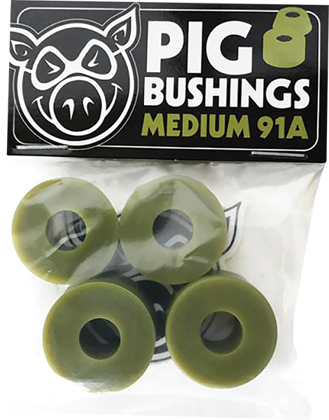 PIG BUSHINGS 91a MEDIUM OLIVE GREEN 2pr