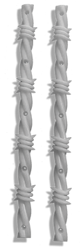 OPERA BARBWIRE BOARD RAILS 13.5" SILVER