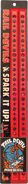 RAIL DEVILS SPARKING SKATEBOARD RAILS RED