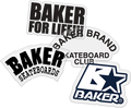BAKER CLUB 12/PK ASST. STICKERS