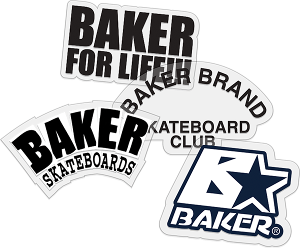 BAKER CLUB 12/PK ASST. STICKERS