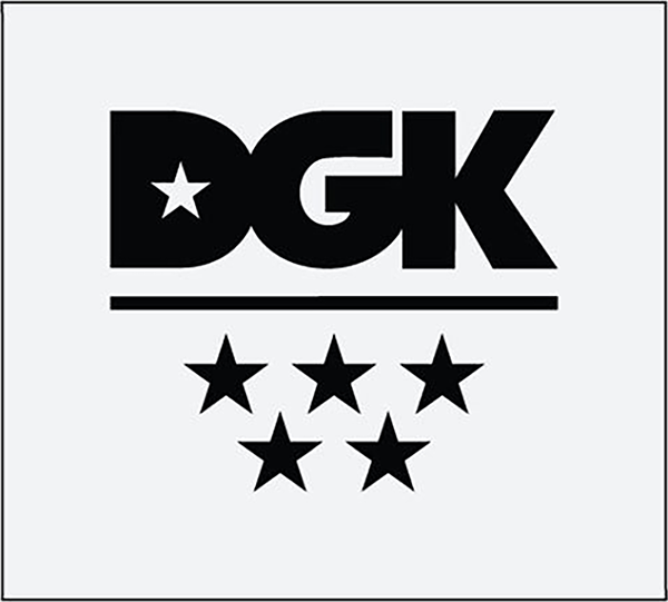 DGK 5-STAR STICKER BLACK/WHITE