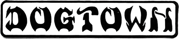 DOGTOWN BAR LOGO 4"x.75" WHT/BLK DECAL