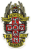 DOGTOWN RESPECT 4X2.5" DECAL