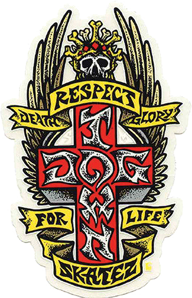 DOGTOWN RESPECT 4X2.5" DECAL