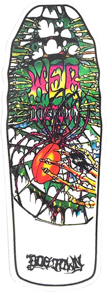 DOGTOWN WEB 80'S 4.5" DECAL WHITE