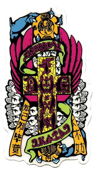DOGTOWN DRESSEN HANDS 80'S 4" DECAL