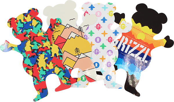 GRIZZLY BEAR 5"x4" DECAL asst. logos sale