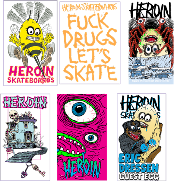 HEROIN HAUNTED HOUSE 12/PK ASST. STICKERS
