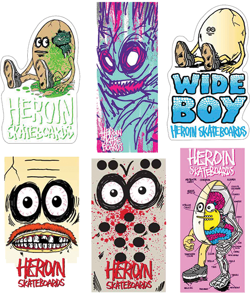 HEROIN SAVAGES 12PK ASST. STICKERS