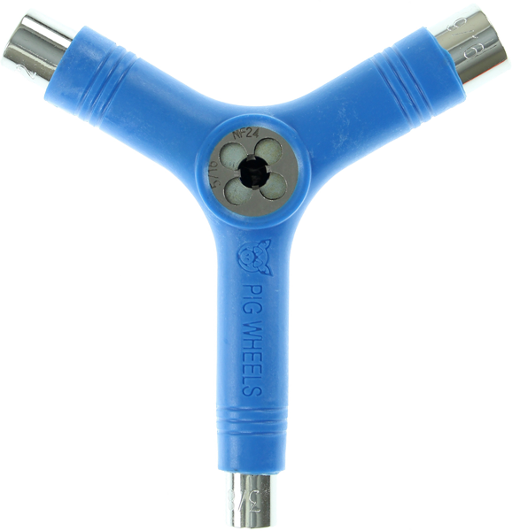 PIG SKATE TOOL-NEON BLUE tri-socket/threader