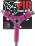 PIG SKATE TOOL-NEON PINK tri-socket/threader