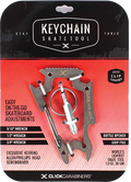 SK8OLOGY CARABINER KEYCHAIN SKATE TOOL SILVER