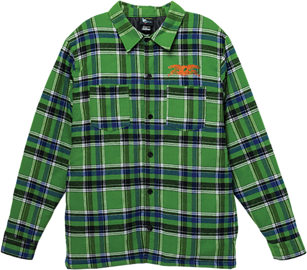 ANTI HERO BASIC EAGLE FLANNEL JACKET M-GRN/BLUE