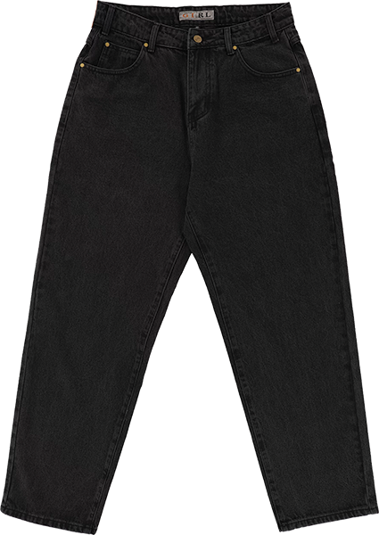 GIRL JEANS WASHED BLACK