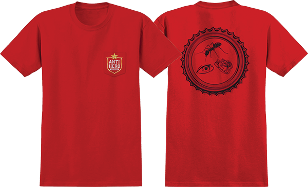 ANTI HERO BOTTLE CAP POCKET SS RED *sale*
