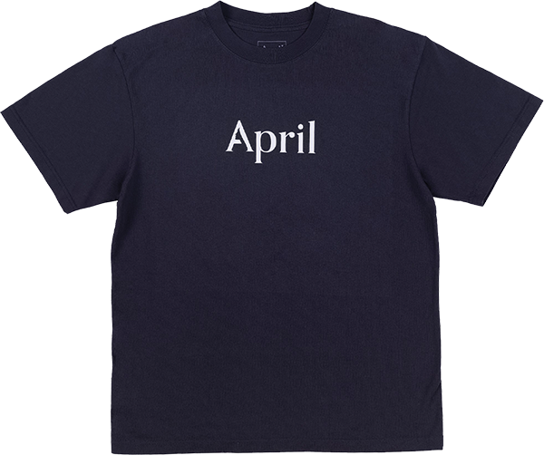 APRIL OG LOGO SS NAVY/WHT