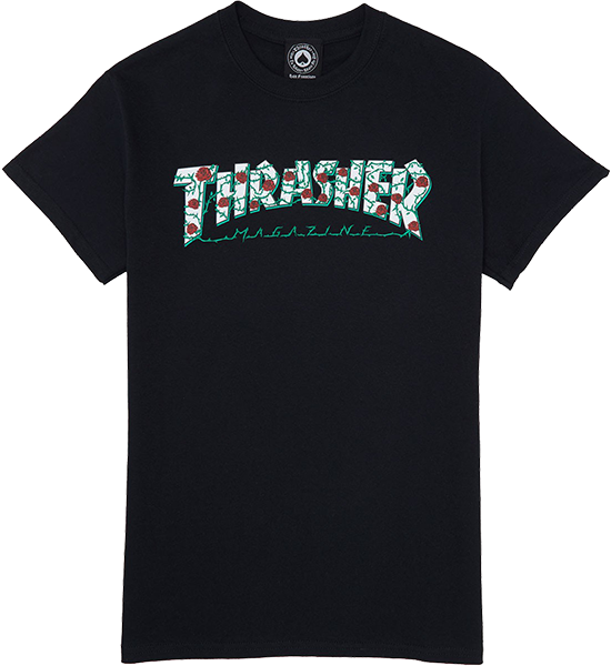 THRASHER ROSES SS BLACK