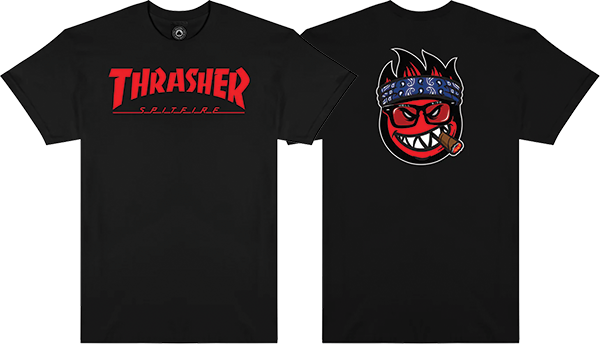 THRASHER X SPITFIRE BIG HEAD JAKE SS BLACK