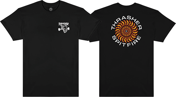THRASHER X SPITFIRE CLASSIC SWIRL SS BLACK