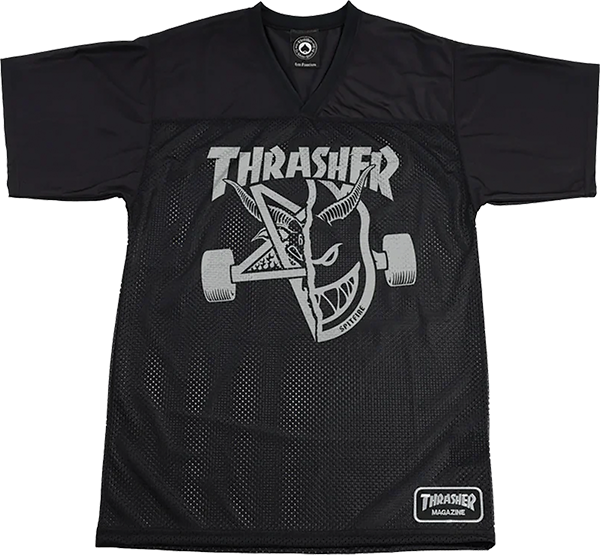 THRASHER X SFW THRASH AND BURN SS JERSEY BLK