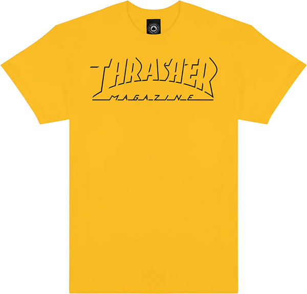 THRASHER SHADOW MAG LOGO SS GOLD