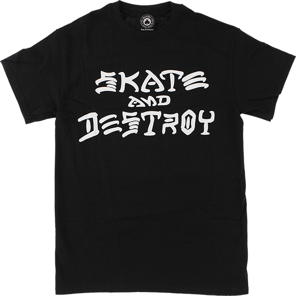 THRASHER SKATE & DESTROY SS BLACK
