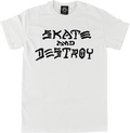 THRASHER SKATE & DESTROY SS WHITE