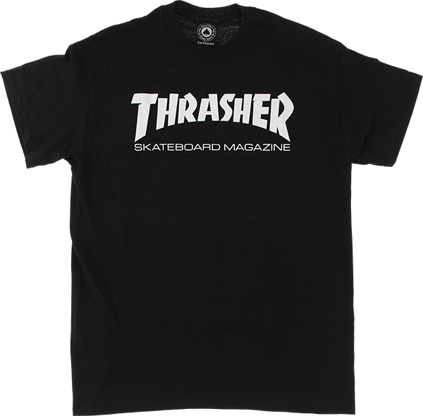 THRASHER SKATE MAG SS BLK/WHT
