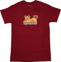 TOY MACHINE DEVIL CAT SS GARNET RED/ORG