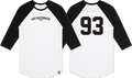 GIRL TEAM RAGLAN 3/4 SLV WHITE/BLK