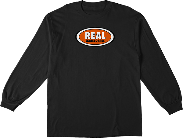 REAL OVAL LS BLK/ORG